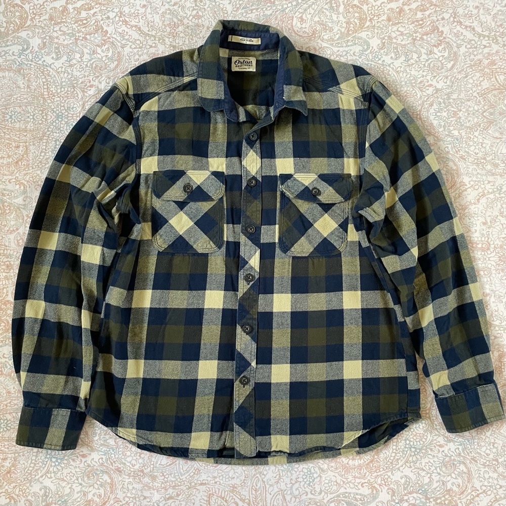 Orton Brothers Plaid Flannel Shirt Jacket Shacket Green L